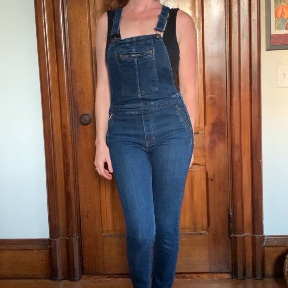 Free people skinny overalls